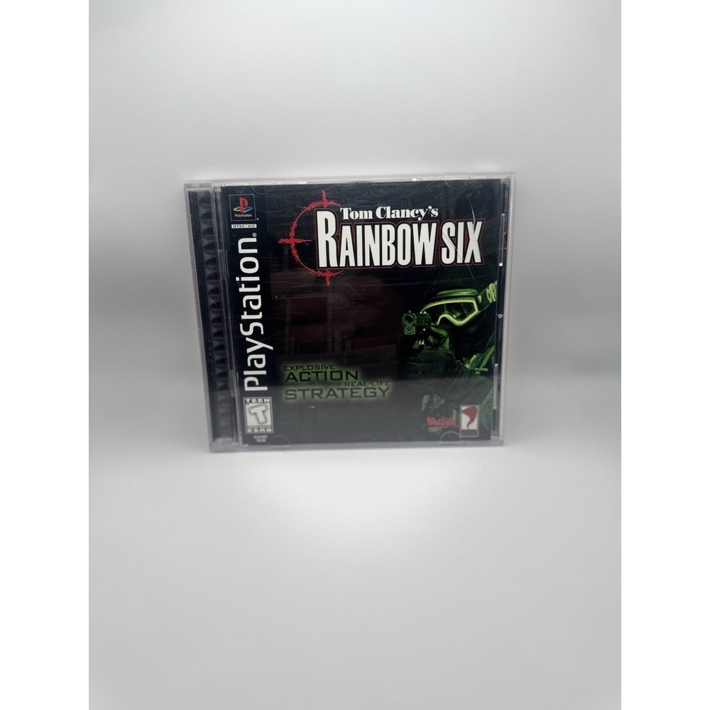 Tom Clancy's Rainbow Six PS1 PlayStation 1 Black Label CIB Complete Tested